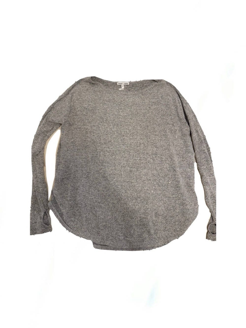 Cozy Grey Long-Sleeve Women's Top